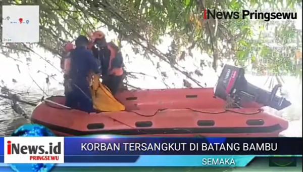 Video Tim SAR Evakuasi Jasad Korban Terkaman Buaya di Sungai Way Semaka