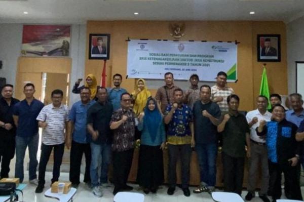 BPJamsostek Tanjung Morawa Gelar Sosialisasi Program Jasa Konstruksi