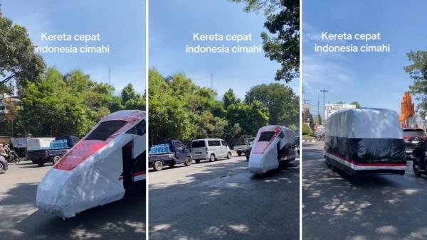 Becak Motor Dimodifikasi Mirip Whoosh Melaju Kencang di Jalan Viral, Netizen: Rute Cimahi-Amerika