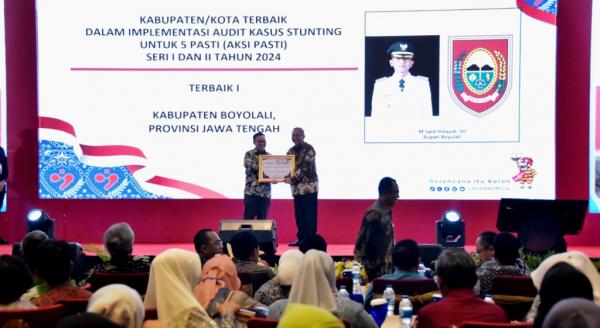 Boyolali Raih Predikat  Kabupaten Terbaik I dalam Implementasi Audit Kasus Stunting BKKBN