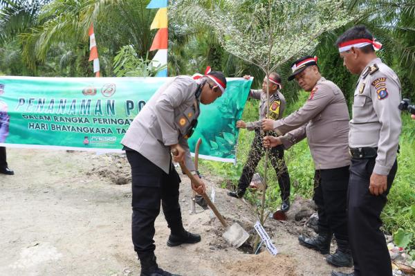 Polres Tanjung Balai Tanam 1000 Pohon Sambut Hari Bhayangkara ke-78
