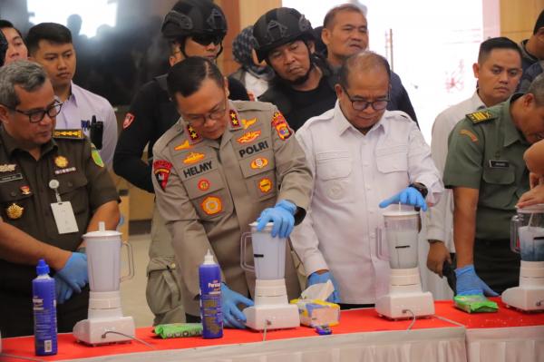 Polda Lampung Ungkap 4 Jaringan Narkoba Besar: 147 Kg Sabu dan 56 Kg Ganja Disita