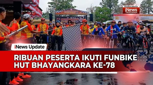 VIDEO: Ribuan Peserta Meriahkan Funbike Polres Tasikmalaya Kota Sambut HUT Bhayangkara ke-78