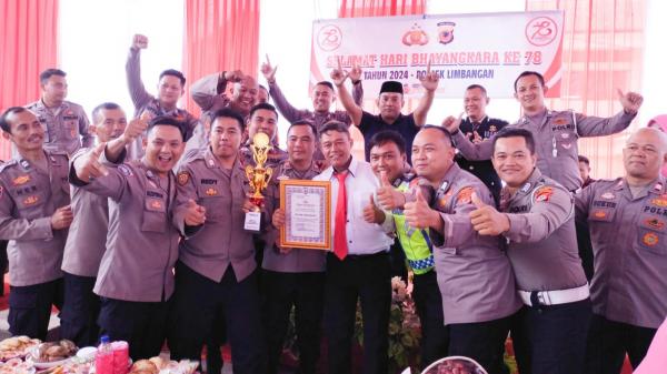 Kado terindah di HUT Bhayangkara ke-78, Polsek Limbangan Garut Juara 3 Lomba TPTKP