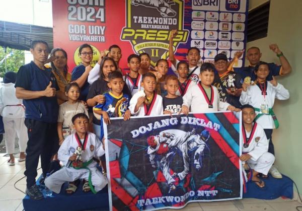 Dojang Taekwondo BPSDMD Raih Lima Emas pada Kerjurnas Bhayangkara Presisi II di Jogjakarta