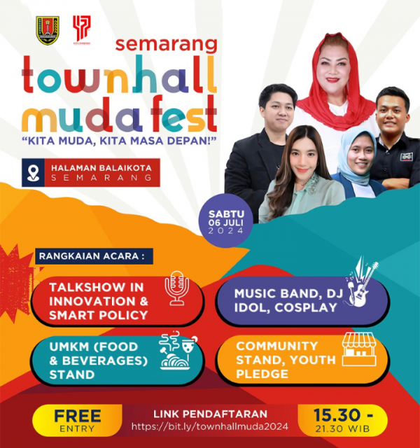 Buat Milenial, Pemkot Semarang Gelar Townhall Muda Fest “Kita Muda, Kita Masa Depan!