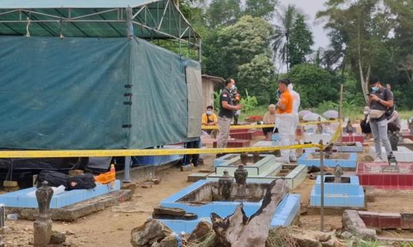 Polisi Bongkar Makam Jamal, Mayat yang Ditemukan Terikat Tali di Banyuasin