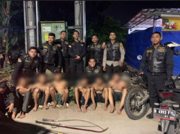 Ditangkap Polisi, 7 Pemuda Bersenjata Tajam Gagal Tawuran di Babelan Bekasi