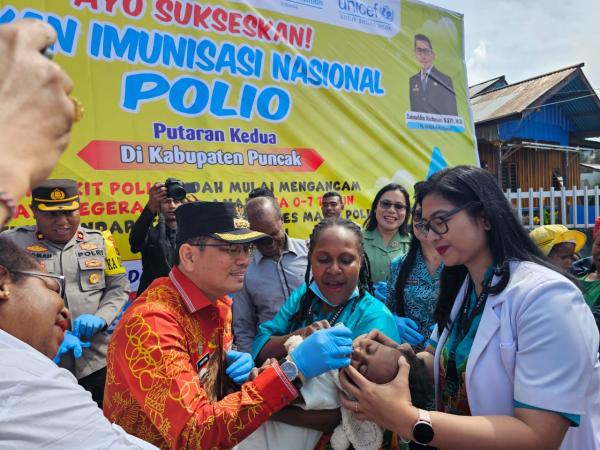 Dinkes Kabupaten Puncak Gelar PIN Polio Tahap Dua
