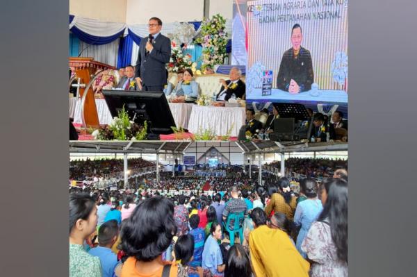 Momen AHY Semangati Peserta Sinode Tahunan ke 76 Gereja Pentakosta Indonesia