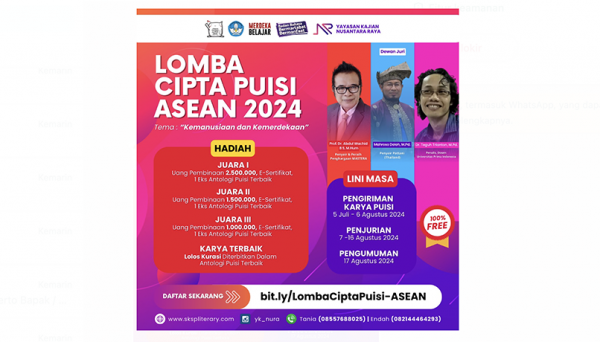 YK Nura Gelar Lomba Cipta Puisi ASEAN dan Pelatihan Gratis, Simak Selengkapnya