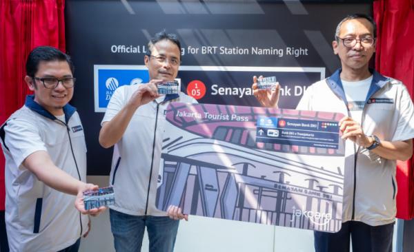 Sinergi Bank DKI dan Transjakarta Resmikan Penamaan Halte Transjakarta Senayan Bank DKI