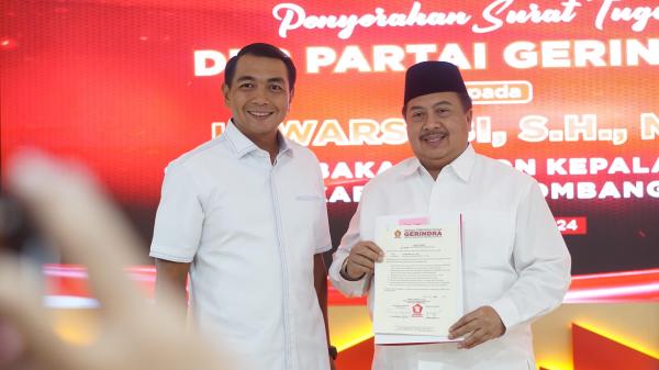Partai Gerindra Keluarkan Surat Tugas Pilkada Jombang untuk Warsubi, Tanda Tangan Langsung Prabowo