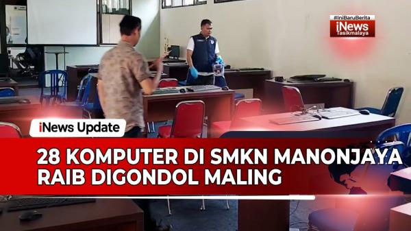 VIDEO: SMK Negeri Manonjaya Tasikmalaya Dibobol Maling, 28 Unit Komputer Raib