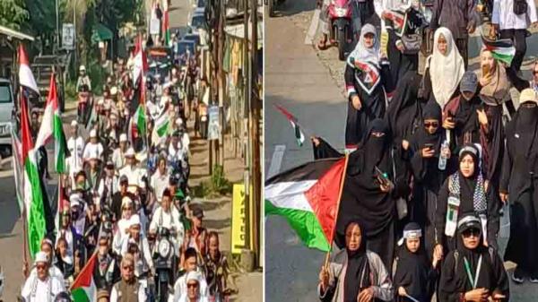 Aksi Damai Solidaritas Palestina Digelar di Gunungputri Kabupaten Bogor