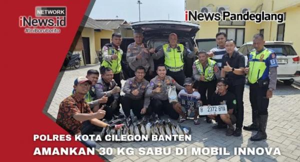 Polres Cilegon Amankan Sabu 30 kg yang Disembunyikan di Dalam Interior Pintu Mobil Innova