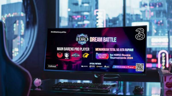 Hadirkan H3RO Land Dream Battle, Tri Buka Kesempatan Awali Karier di Industri Gaming