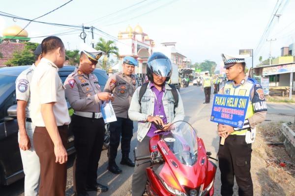 Polres Lampung Timur Gelar Kampanye Keselamatan dalam Rangka Operasi Patuh Krakatau Tahun 2024