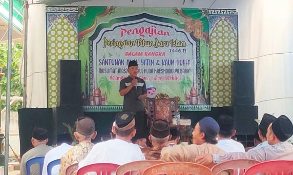 Masjid Nurul Huda Kresnomulyo Barat Gelar Pengajian Akbar dan Santuni 38 Anak Yatim