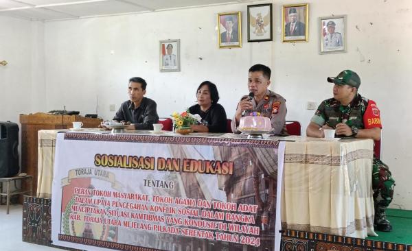 Direktorat Intelkam Polda Sulsel gelar Sosialisasi dan Edukasi Pencegahan Konflik Sosial di Torut