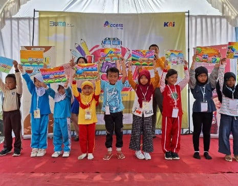 Hari Anak Nasional KAI Daop 3 Cirebon Gelar Lomba Mewarnai