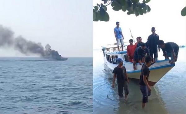 KM Mina Sumitra Terbakar di Kepulauan Karimunjawa, Disinyalir Karena Ledakan Tabung Gas