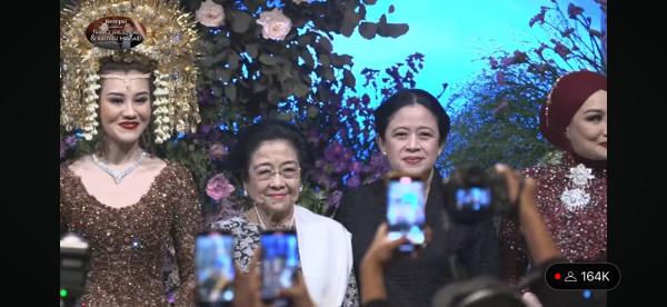 Ada Megawati Soekarnoputeri dan Puan Maharani di Resepsi Pernikahan Tharig-Aaliyah