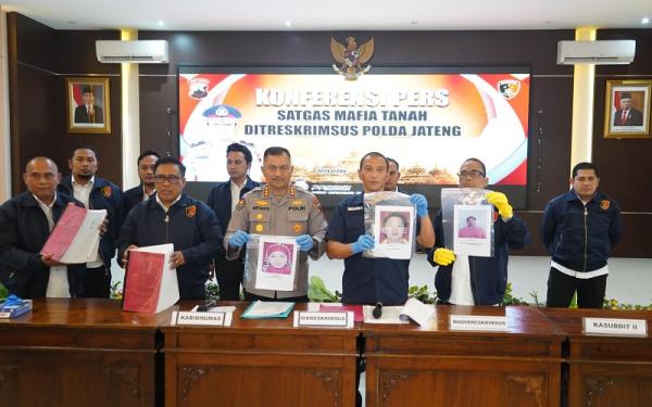 Polda Jateng Bekuk Komplotan Mafia Tanah Kuasai Lahan 11 Petani di Salatiga, Kerugian Rp34 Miliar