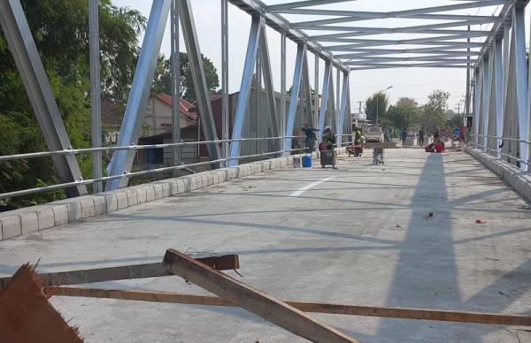 Pengerjaan Rehabilitasi Jembatan Getasrejo Grobogan Tinggal Pengaspalan, Awal Agustus Uji Coba