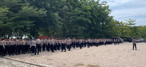 179 Personel Polisi Polres Pidie Jaya Dikerahkan untuk Pengamanan Penetapan Calon Terpilih DPRK 2024