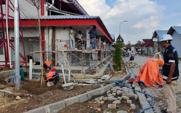 Pembangunan Pasar Glendoh Baru Tinggal Finishing, Ada 114 Los dan 92 Kios Untuk Pedagang