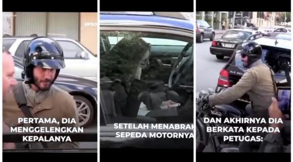 Viral Wanita Ketakutan Mengunci Diri di Mobil usai Nabrak Motor Aktor Keanu Reeves, Ini Endingnya!