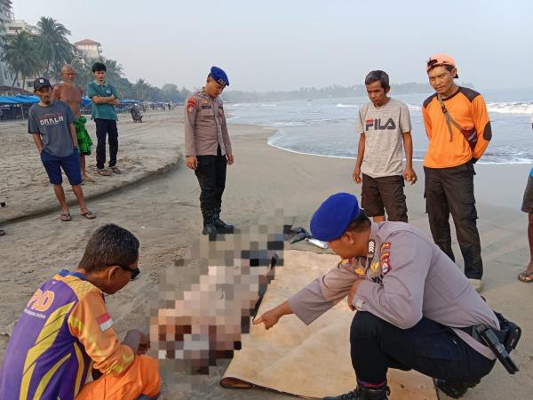 Mayat WNA Ditemukan di Pantai Anyer, Dievakuasi  Ditpolairud Polda Banten