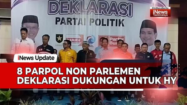 VIDEO: 8 Parpol Non Parlemen Deklarasikan Dukungan untuk HY di Pilkada Ciamis 2024