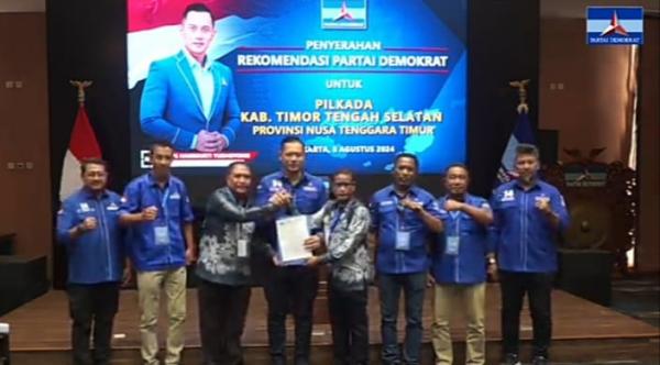 Ketua Umum Partai Demokrat Resmi Usung Paket BUMY di Pilkada TTS 2024