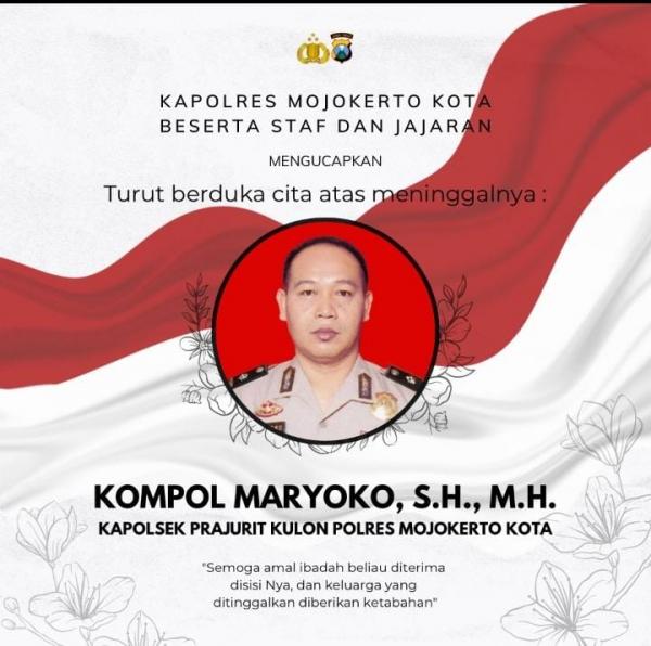 Kompol Maryoko Meninggal Gantung Diri, Polres Mojokerto Kota Berduka