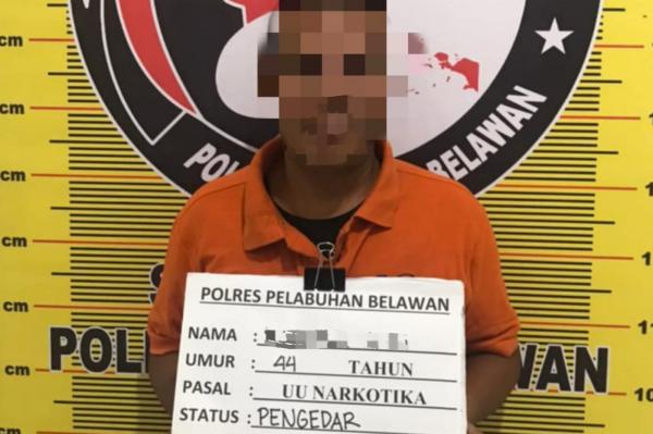 Pengedar Narkoba di Jalan Pancing Diringkus Polres Pelabuhan Belawan, 10 Paket Sabu Disita