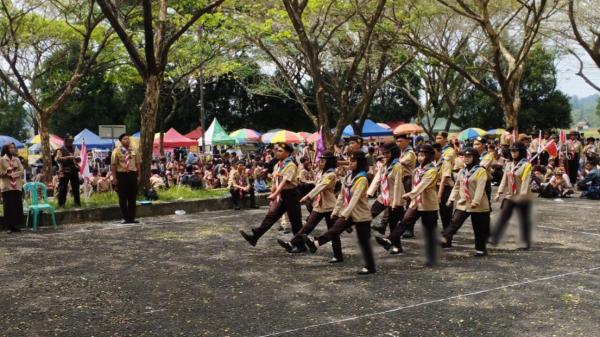 HUT ke-63 Pramuka, Ribuan Anggota Pramuka di Ciamis Meriahkan Gebyar Siaga Penggalang dan Penegak