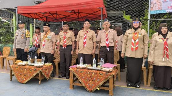 Bhabinkamtibmas Polsek Cihideung Polres Tasikmalaya Kota Hadiri Upacara HUT ke-63 Pramuka