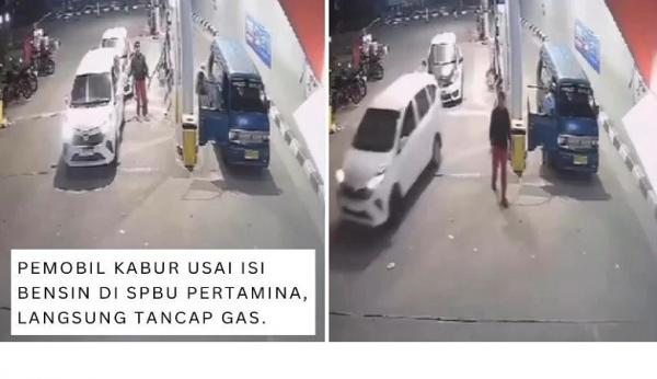 Viral Pengendara Mobil Kabur usai Isi Bensin di SPBU Pondok Cabe Tangsel, Gak Malu sama Sopir Angkot