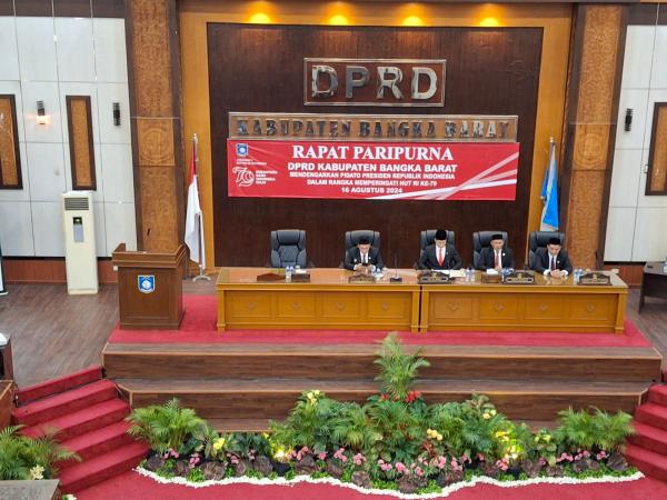 Rapat Paripurna DPRD Bangka Barat Mendengarkan Pidato Kenegaraan Presiden pada HUT ke-79 RI