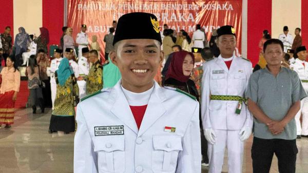 Bikin Bangga, Muh Azim Alhaqq, Putra Ketiga Andi Bebas Manggazali Jadi Paskibraka Polman