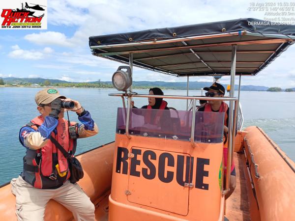 Pencarian 1 Orang Tenggelam di Pantai Wisata Cemara Paalong Kali Buaya Holtekamp Jayapura