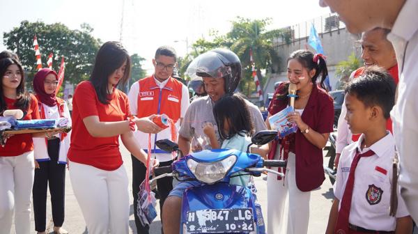 Semarak HUT ke-79 RI, Pertamina Patra Niaga JBT Sapa Pelanggan di SPBU Jateng-DIY