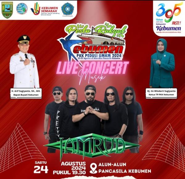 Konser Jamrud Ramaikan Pameran TP PKK dan UMKM, Ini Kegiatan Pesta Rakyat Kebumen