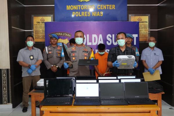 Komplotan Maling Gasak Barang Elektronik Sekolah di Gunungsitoli, 3 Pelaku Anak di Bawah Umur