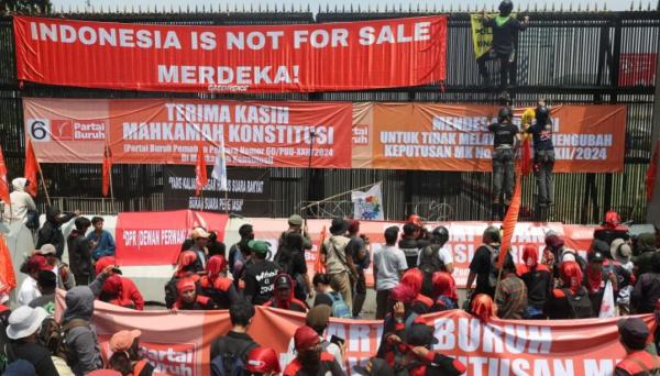 Demo Tolak Pengesahan UU Pilkada di Gedung DPR jadi Sorotan Media Asing