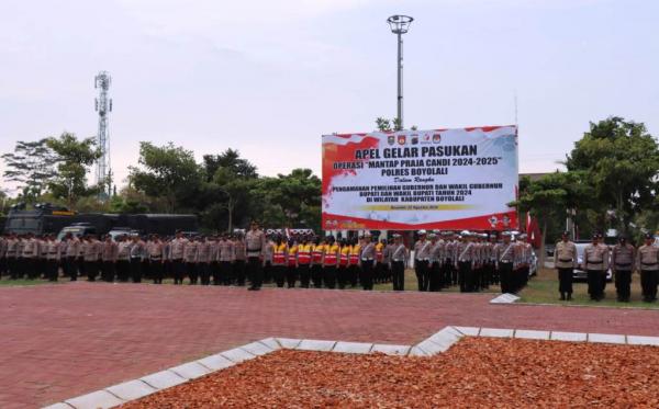 Persiapan Pengamanan Pilkada Serentak 2024, Polres Boyolali Gelar Apel Pasukan