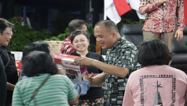 Perayaan HUT ke-67 Paroki dan HUT RI ke-79, Kapolres Sragen Hadiri Acara Wedangan di Gereja