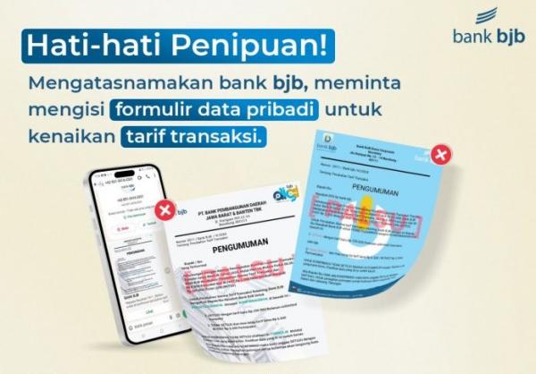 Waspada! Modus Penipuan Catut Nama Bank bjb